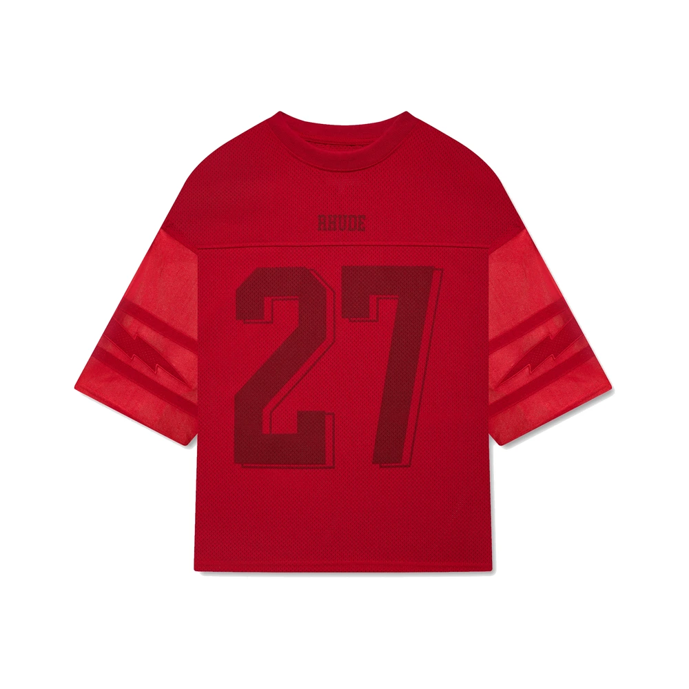 Rhude Lightning Football Jersey Red
