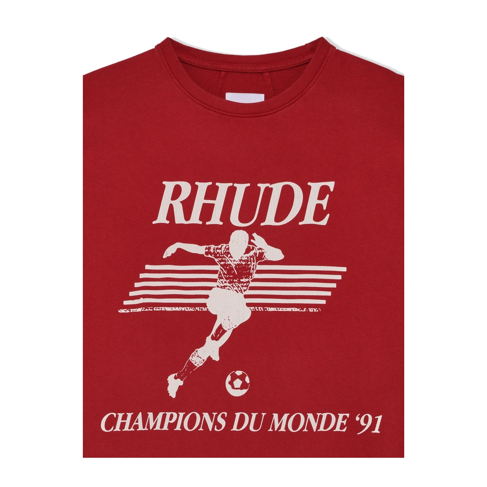 Rhude Set Piece Tee Vintage Red / White