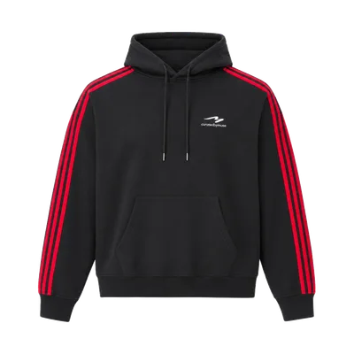CBM French Terry Striped Hoodie Redline