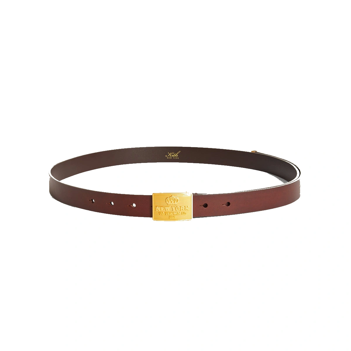 Kith New York Plaque Belt Walnut