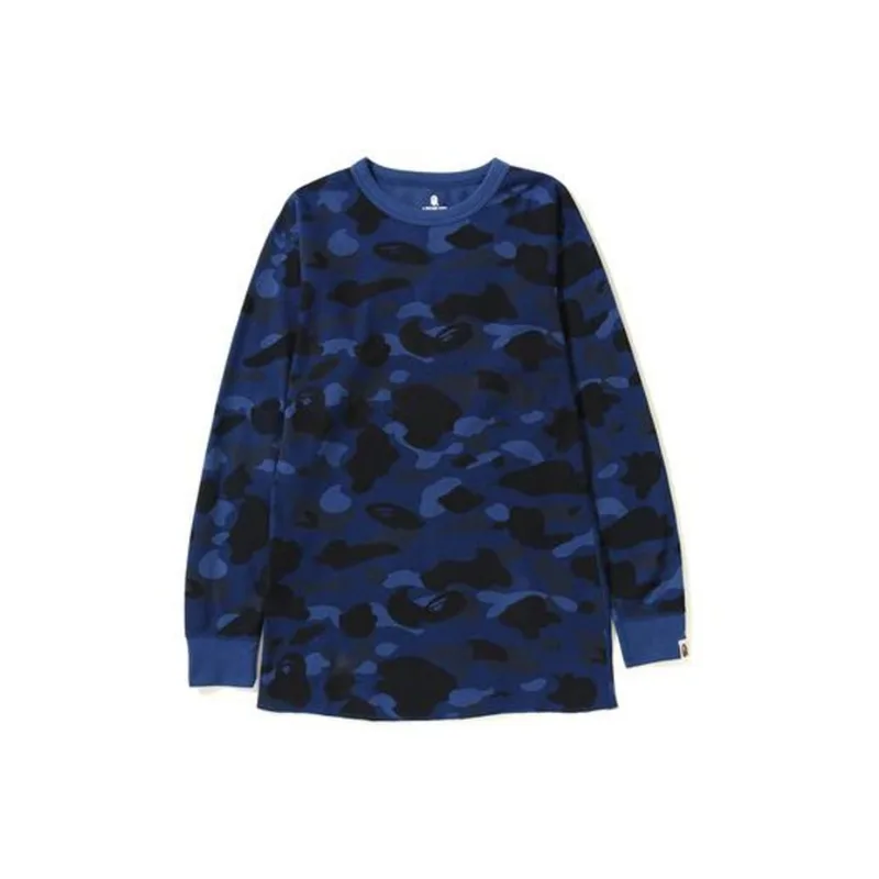 T-shirt BAPE Color Camo Thermal L/S - Marine