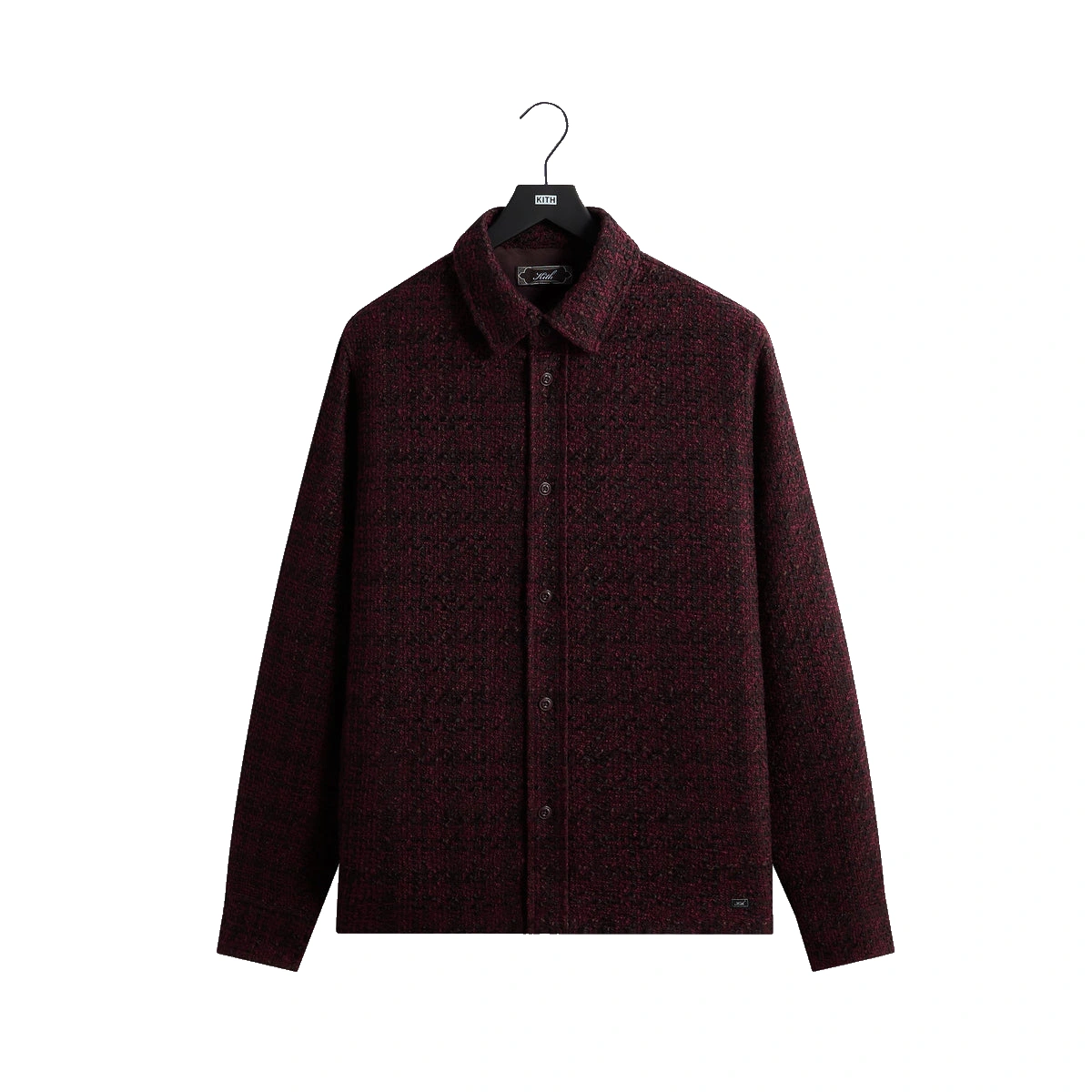 Kith Boucle Plaid Boxy Collared Overshirt Essence