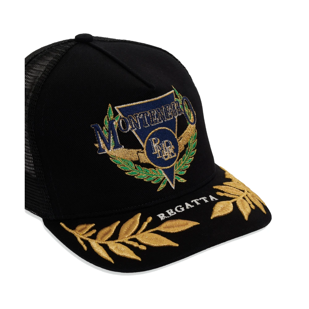 Rhude Montenegro Regatta Trucker Hat Black / Navy / Gold