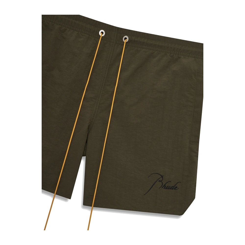 Rhude Radiator Swim Trunks Moss Green / Black