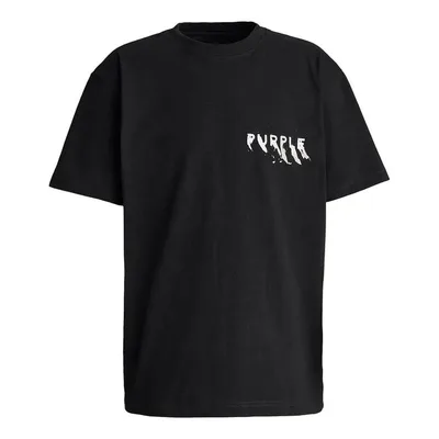 Purple Brand P117 Splattered Paint Logo T-Shirt Black