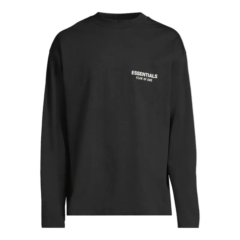 Fear of God Essentials Classic Fit L/S Tee Vintage Black