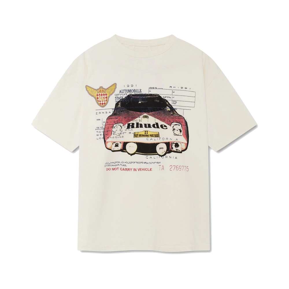 Rhude Slip Tee Vintage White / Black / Red