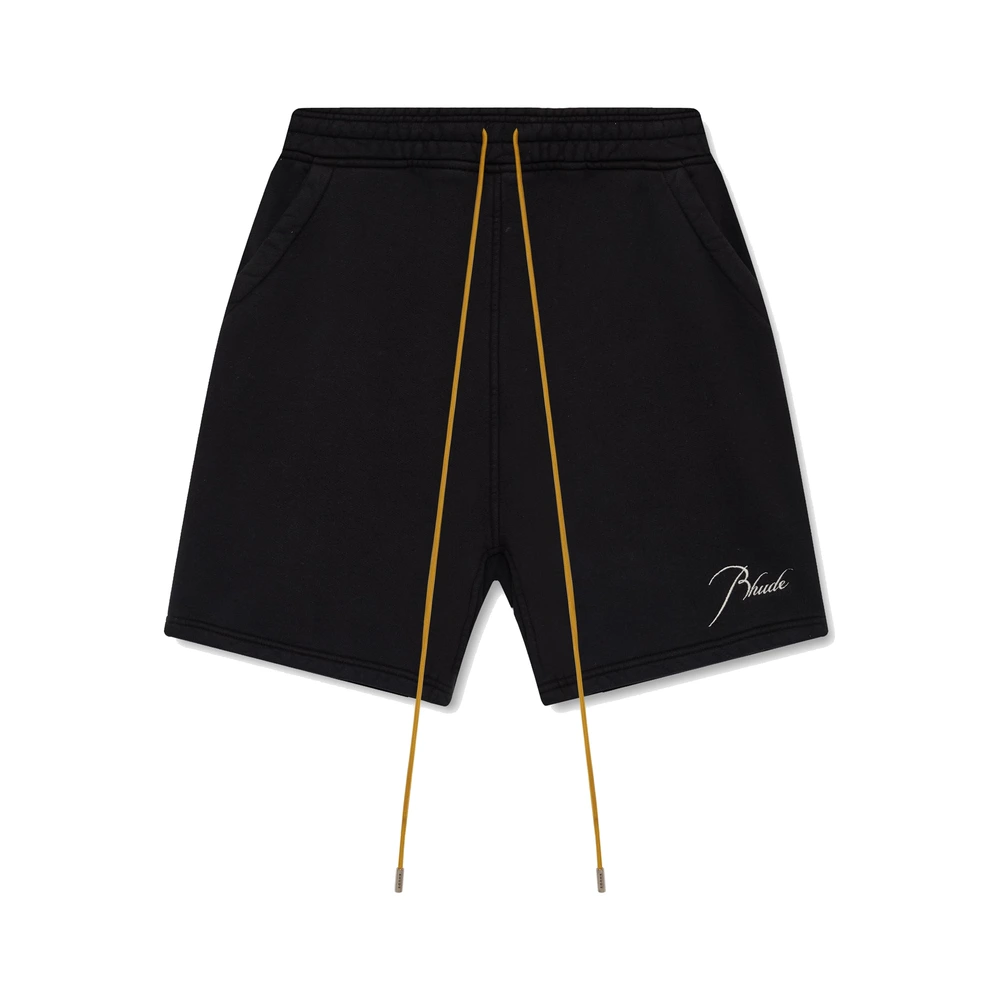 Rhude Classique Sweat Shorts Black / White (RHPF26SH01012-BLW)
