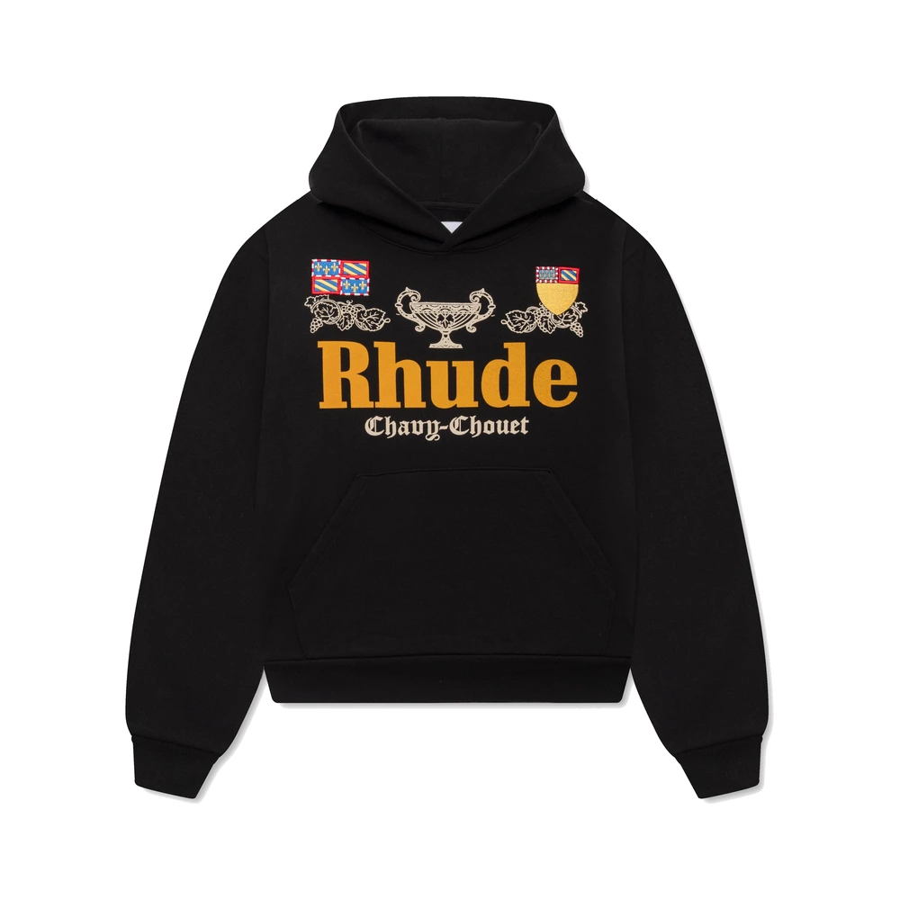 Rhude X Domaine Chavy-Chouet Patch Hoodie Black / Yellow