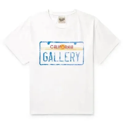 Gallery Dept. Logo Print Cotton Jersey T-Shirt White