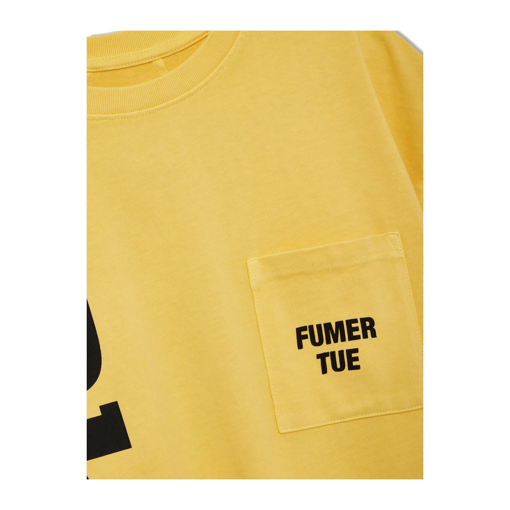 Rhude Logo Pocket Tee Washed Yellow / Black