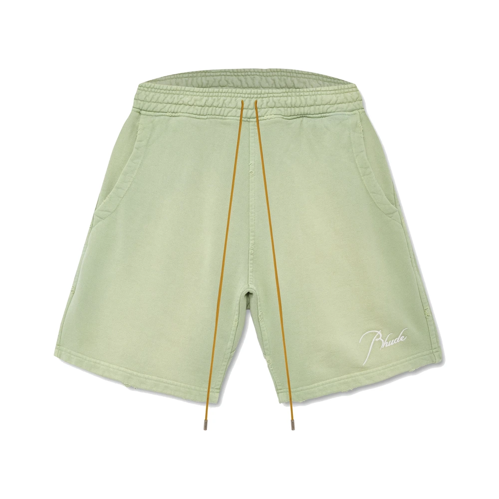 Rhude Classique Sweat Shorts Washed Seafoam / White
