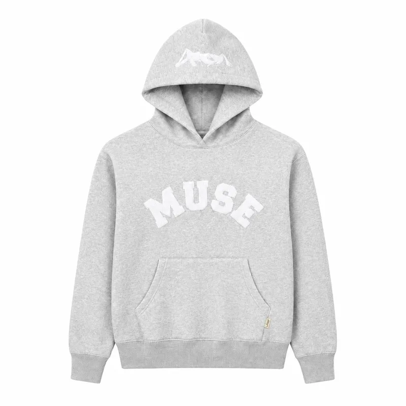CBM Heavyweight Chenille Hoodie Pearl — front view