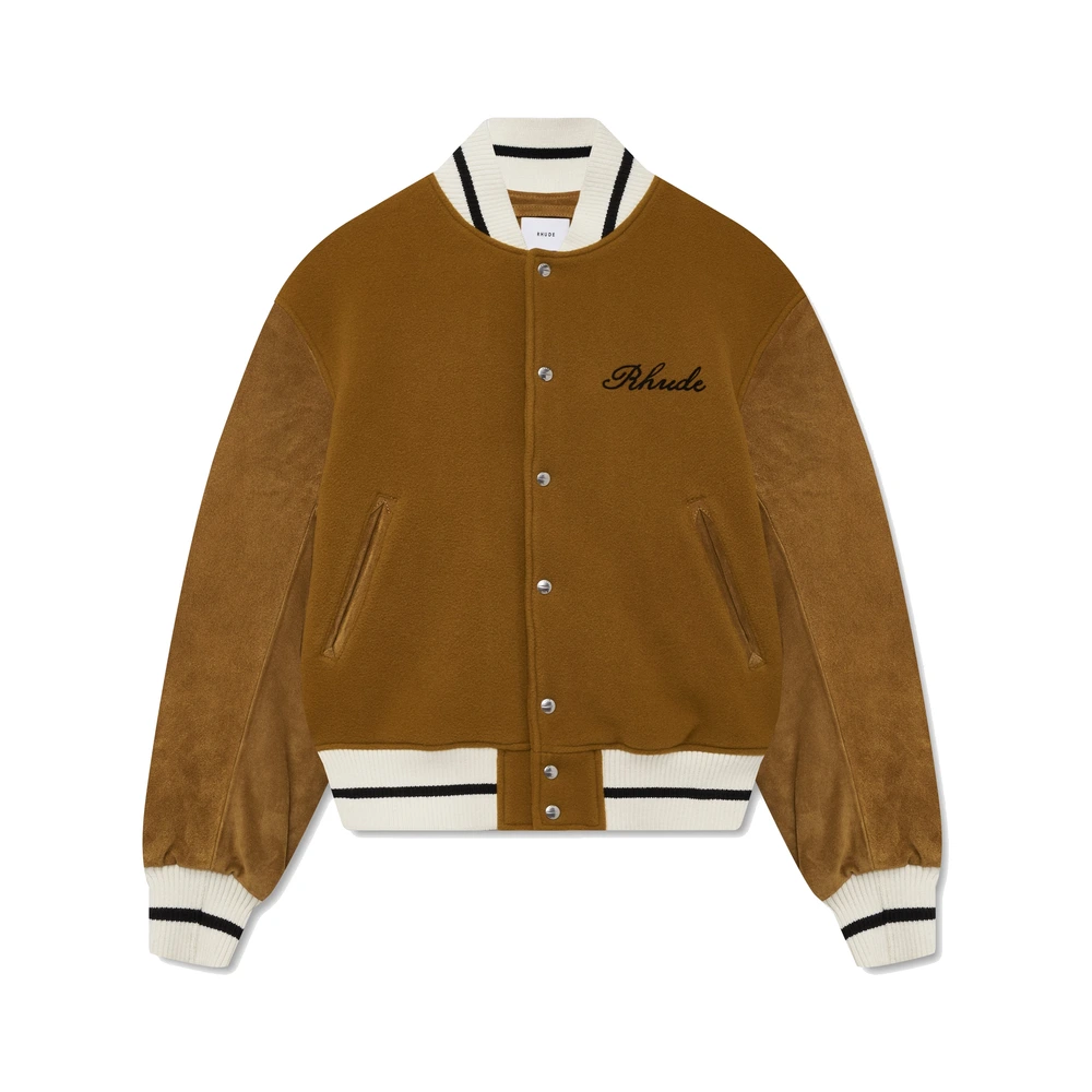 Rhude Formal Varsity Jacket Mustard / White