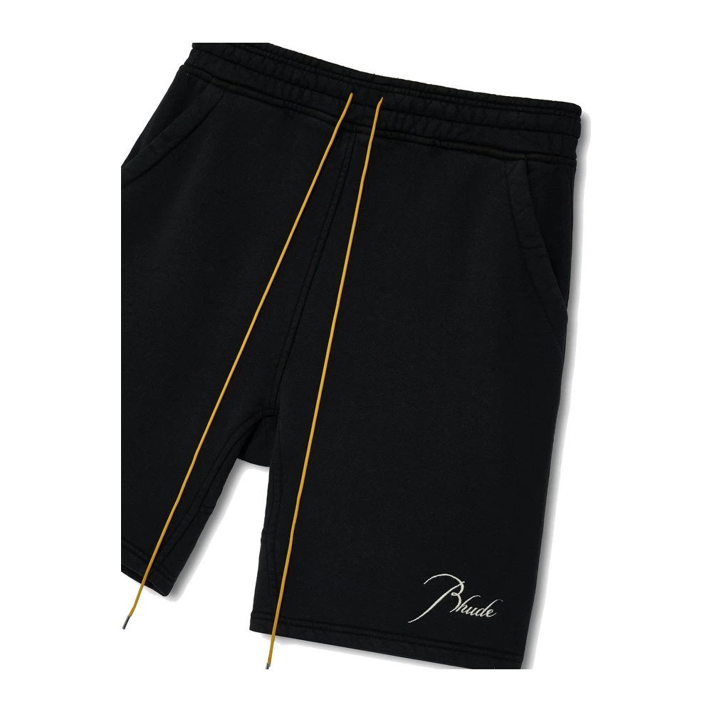 Rhude Classique Sweat Shorts Black / White (RHPF26SH01012-BLW)