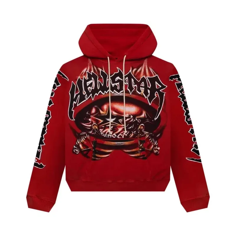 Hellstar Halloween Skeleton Airbrushed Hoodie Red