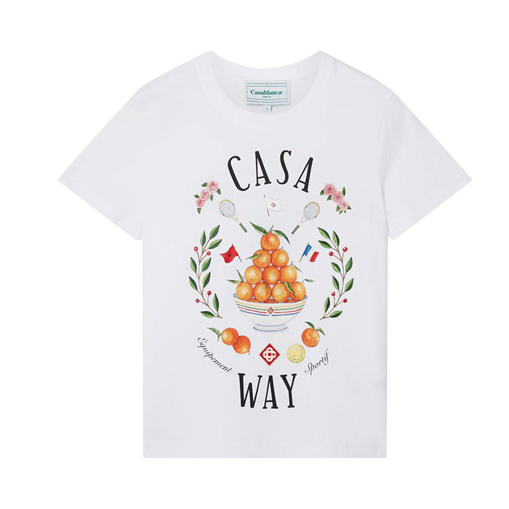 Casablanca Casa Way Printed Fitted T-Shirt White