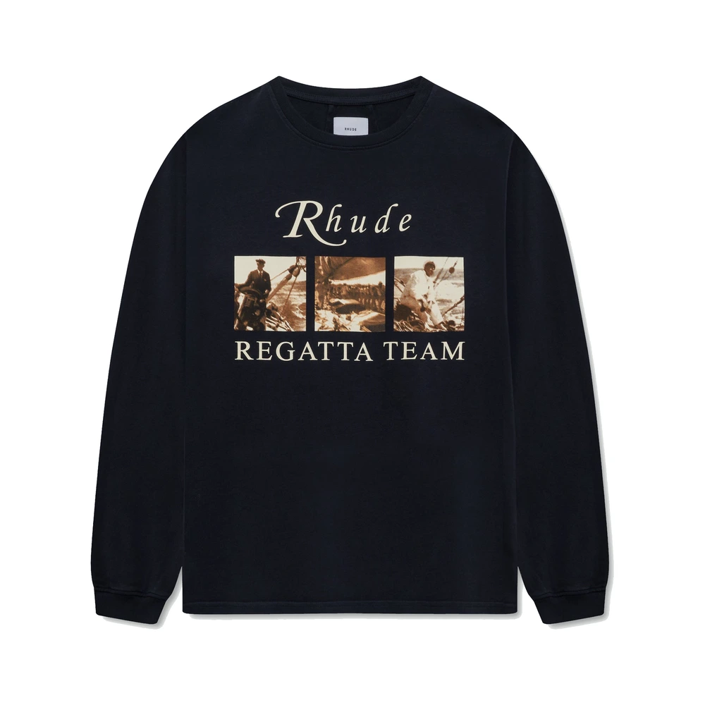 Rhude Usvi Regatta Tour LS Tee Vintage Black / Red / White