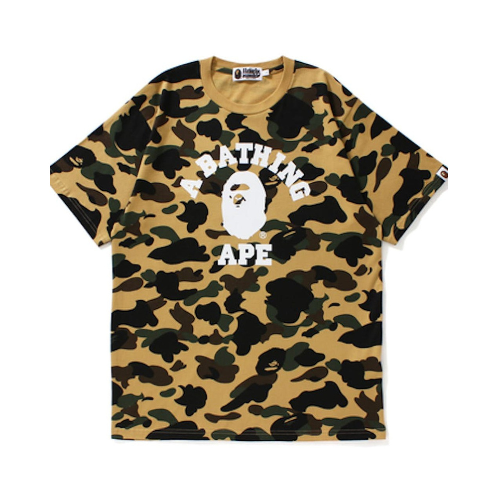 BAPE 1st Camo College Tee Yellow Camo