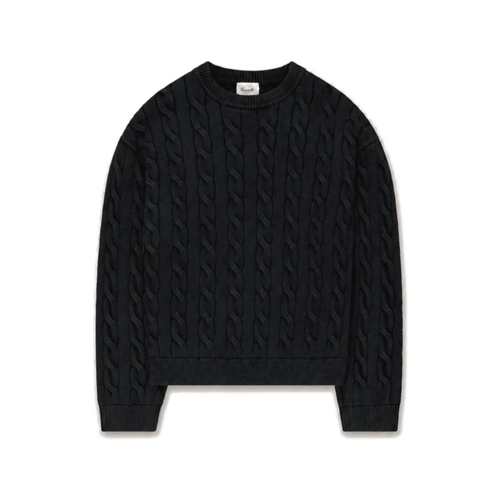 Kuwalla Tee Braided Knit Box Crew Vintage Black