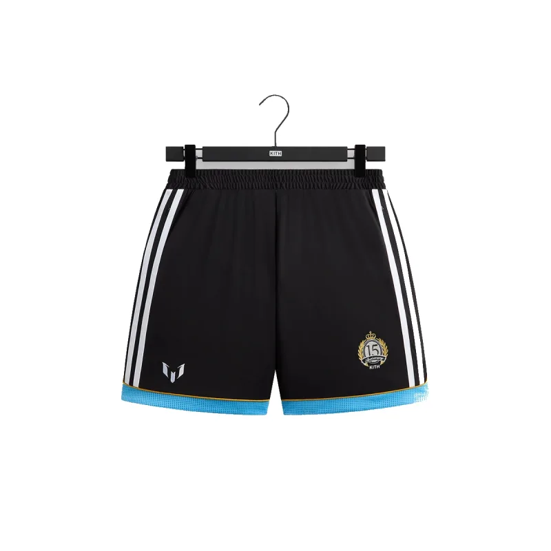 Kith & Messi for adidas Embroidered Football Short Black