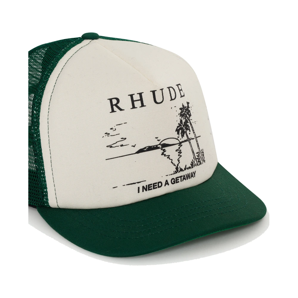 Rhude I Need A Getaway Trucker Hat Green / White