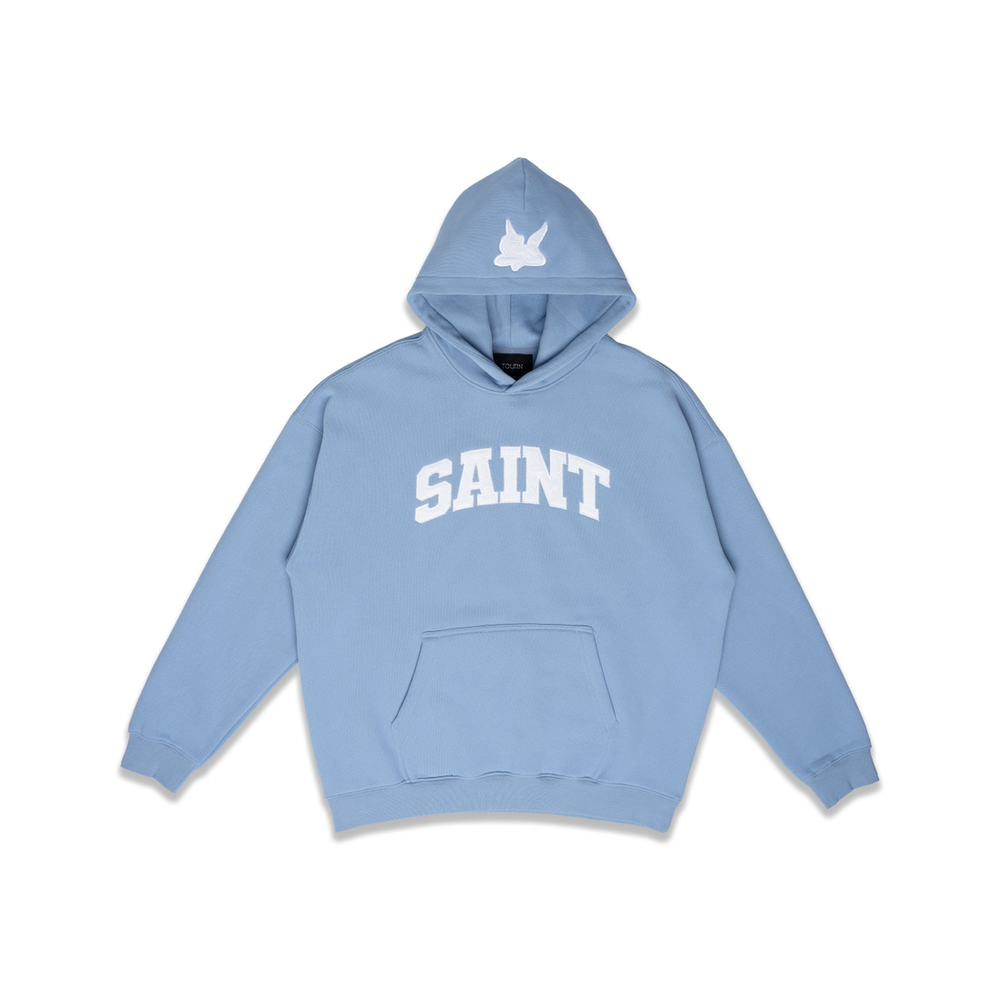Saint Heavyweight Brushed Hoodie Azure