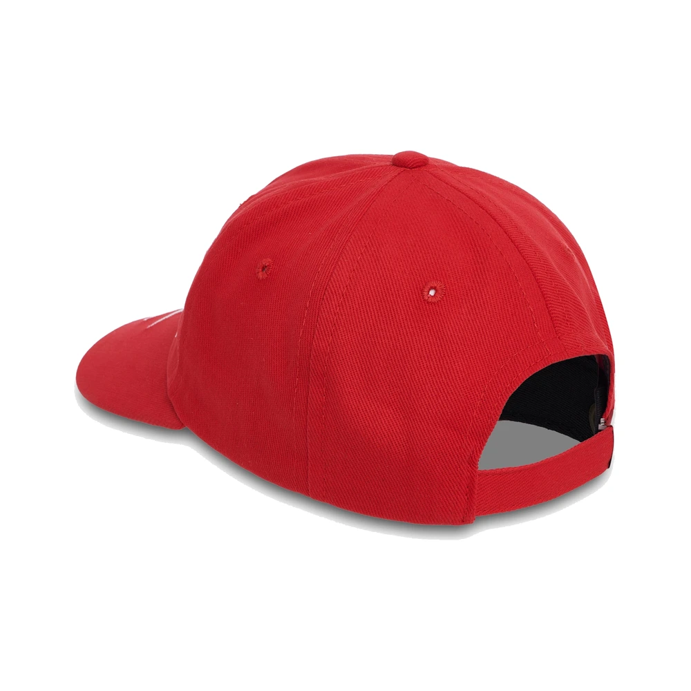 Rhude Moonlight Dual Stripe Curved Brim Hat Red / White