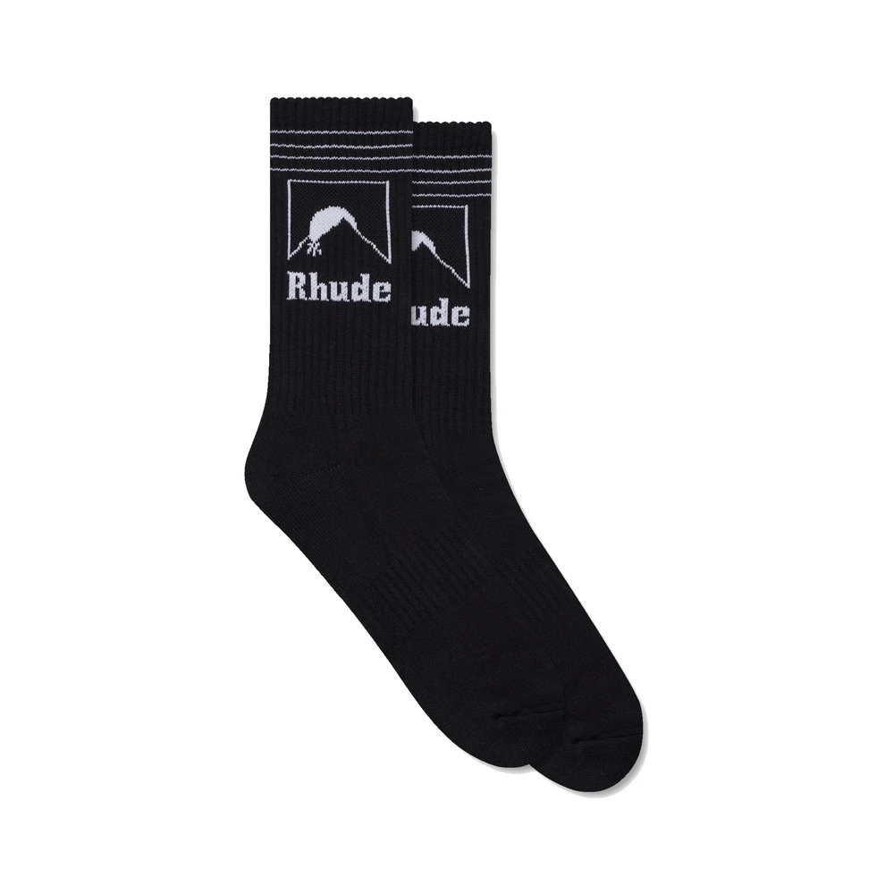 Rhude Moonlight Outline Sock Black / White