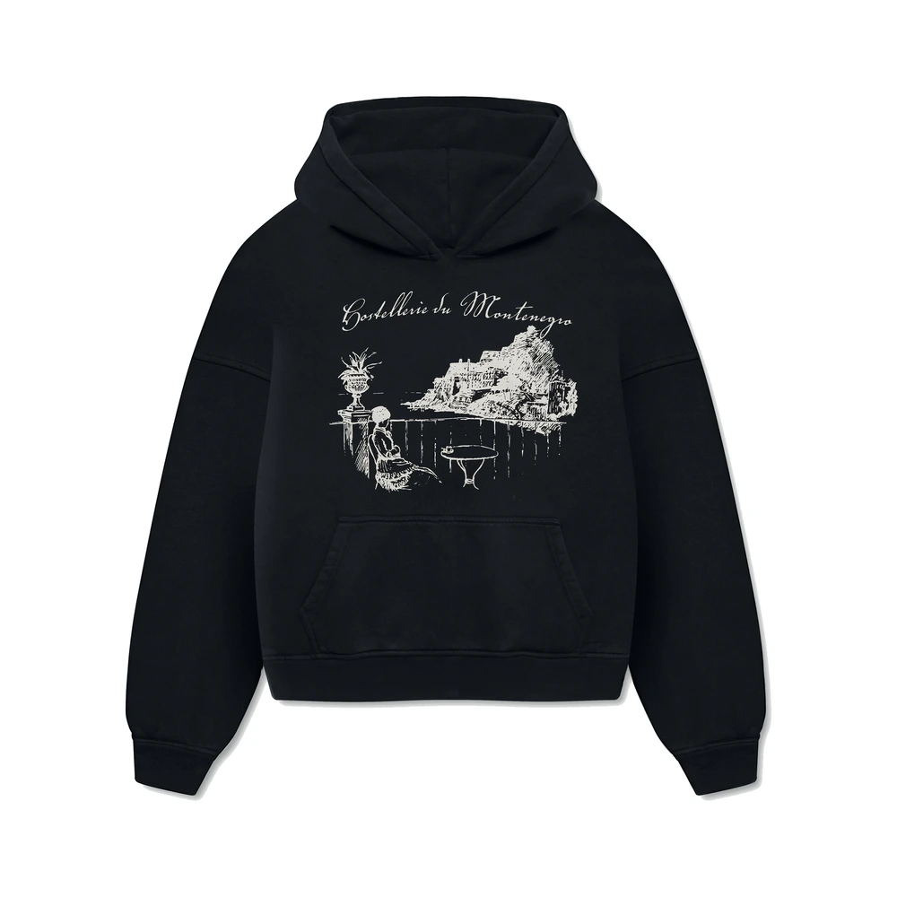 Rhude Montenegro Morada Hoodie Vintage Black / White