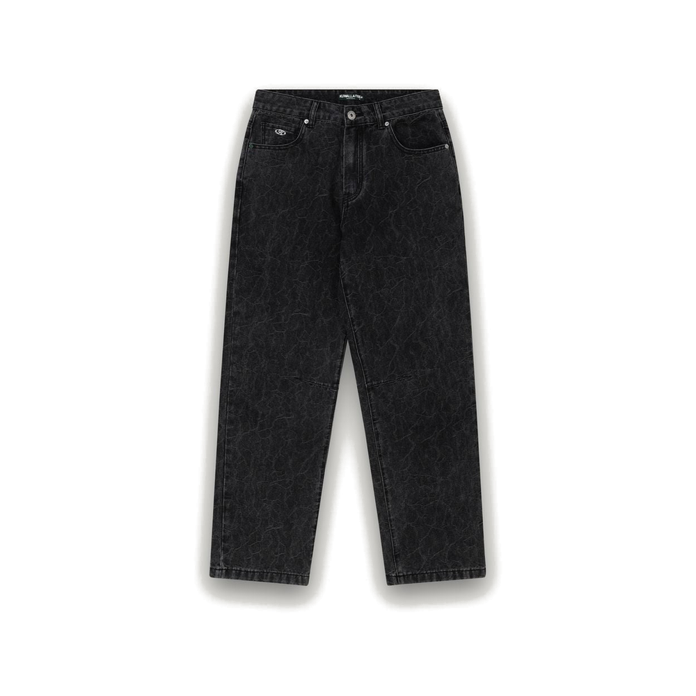 Kuwalla Tee Crinkle Baggy Denim Black
