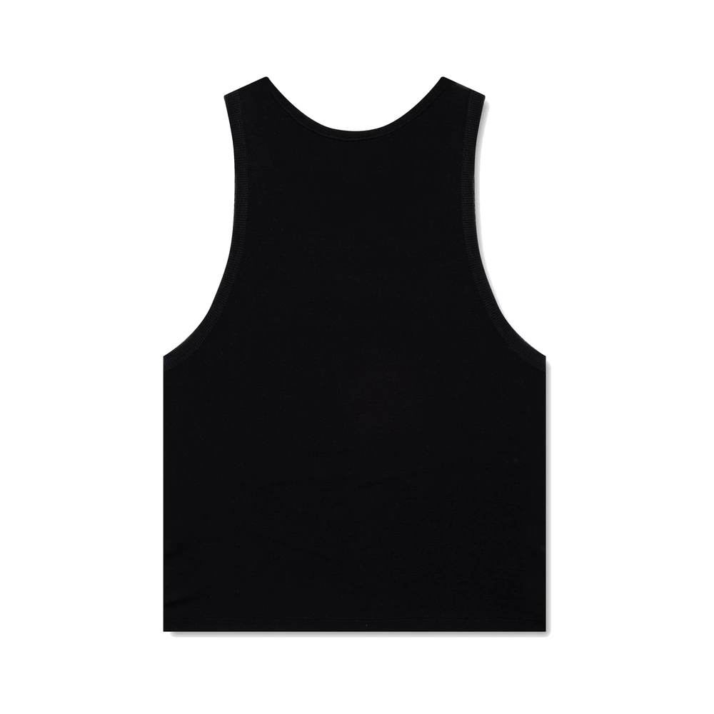 Rhude Logo Ribbed Tank Top Black (RHSS26TA01361-BLT)