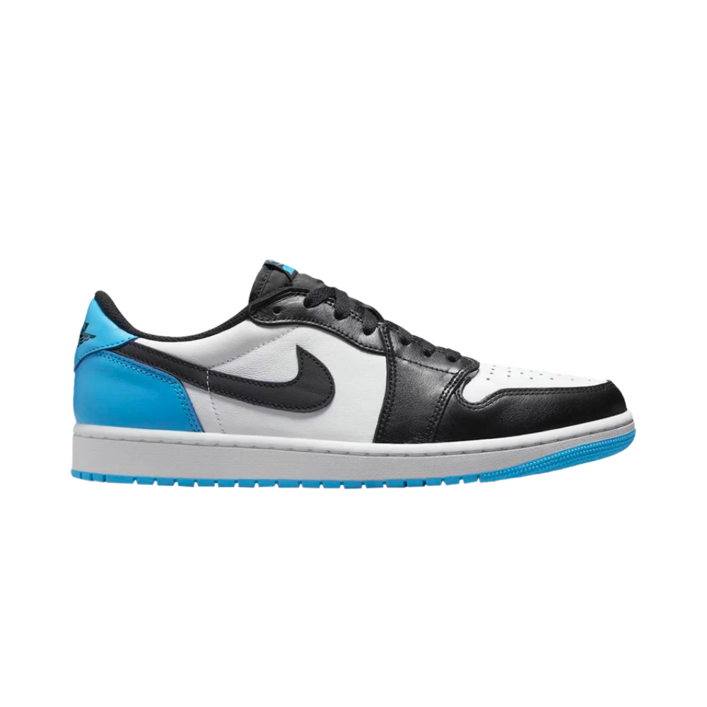 Jordan 1 Retro Low OG Noir Bleu Poudre Foncé