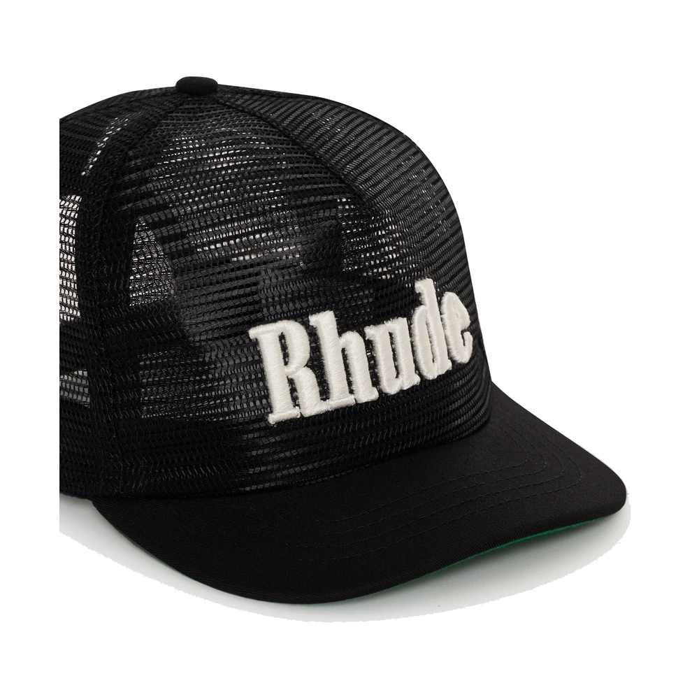 Rhude Logo Mesh Hat Black / White