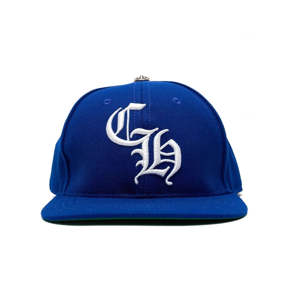 Chrome Hearts Embroidered CH Logo Baseball Hat Royal Blue/ White