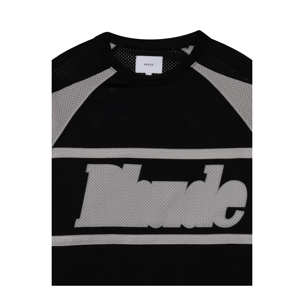 Rhude Super Mesh Moto LS Shirt Black / Grey