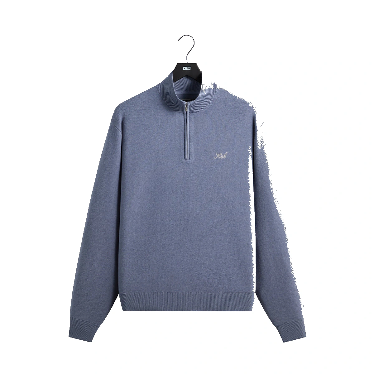 Kith Harmon Quarter Zip Mock Neck Granite