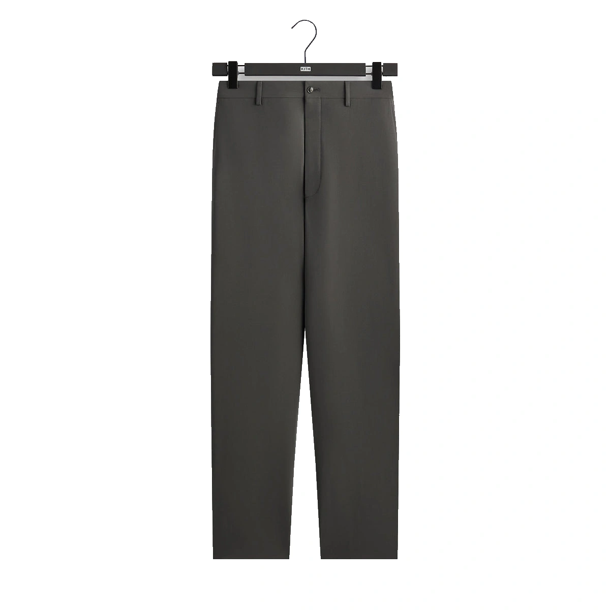 Giorgio Armani &Kin Milano Crepe Flat Front Trouser Dark Ash