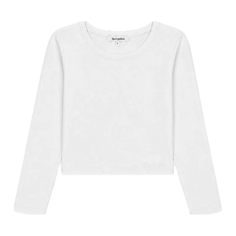 Sporty & Rich Vaina Signature Logo Comfort Longsleeve White