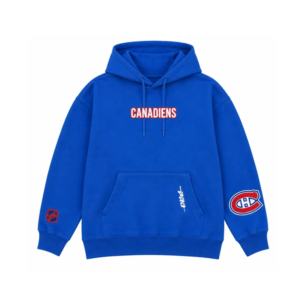 Pro Standard Montreal Canadians Wingspan M CJ Drop Shoulder Hoodie Royal Blue