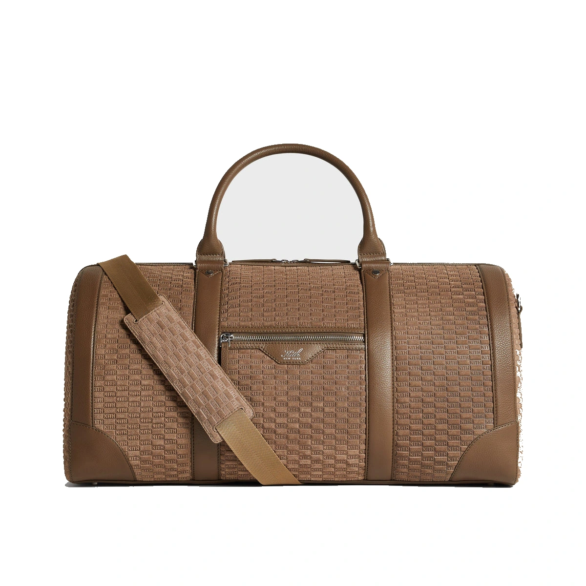 Kith Monogram Suede Traveler K55 Duffle Bag Java