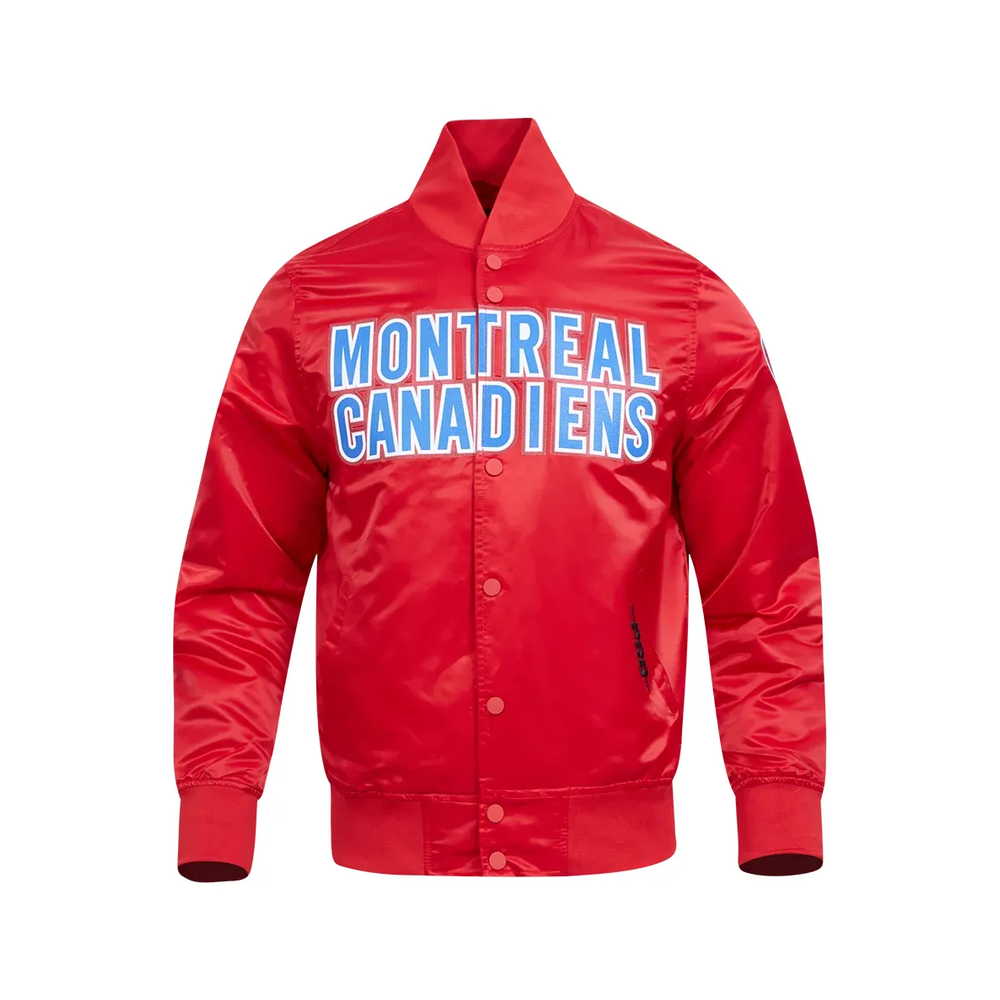 Pro Standard Montreal Canadians Satin Jacket Red