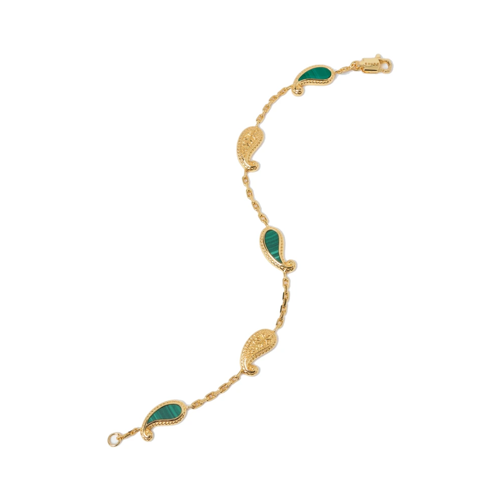 Rhude You Bracelet — Gold/Malachite .925 W/ 18Kt Vermeil / Malachite