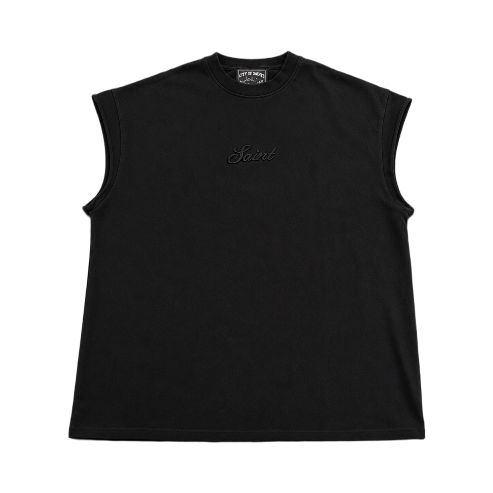 Saint Cutoff T-Shirt Noir