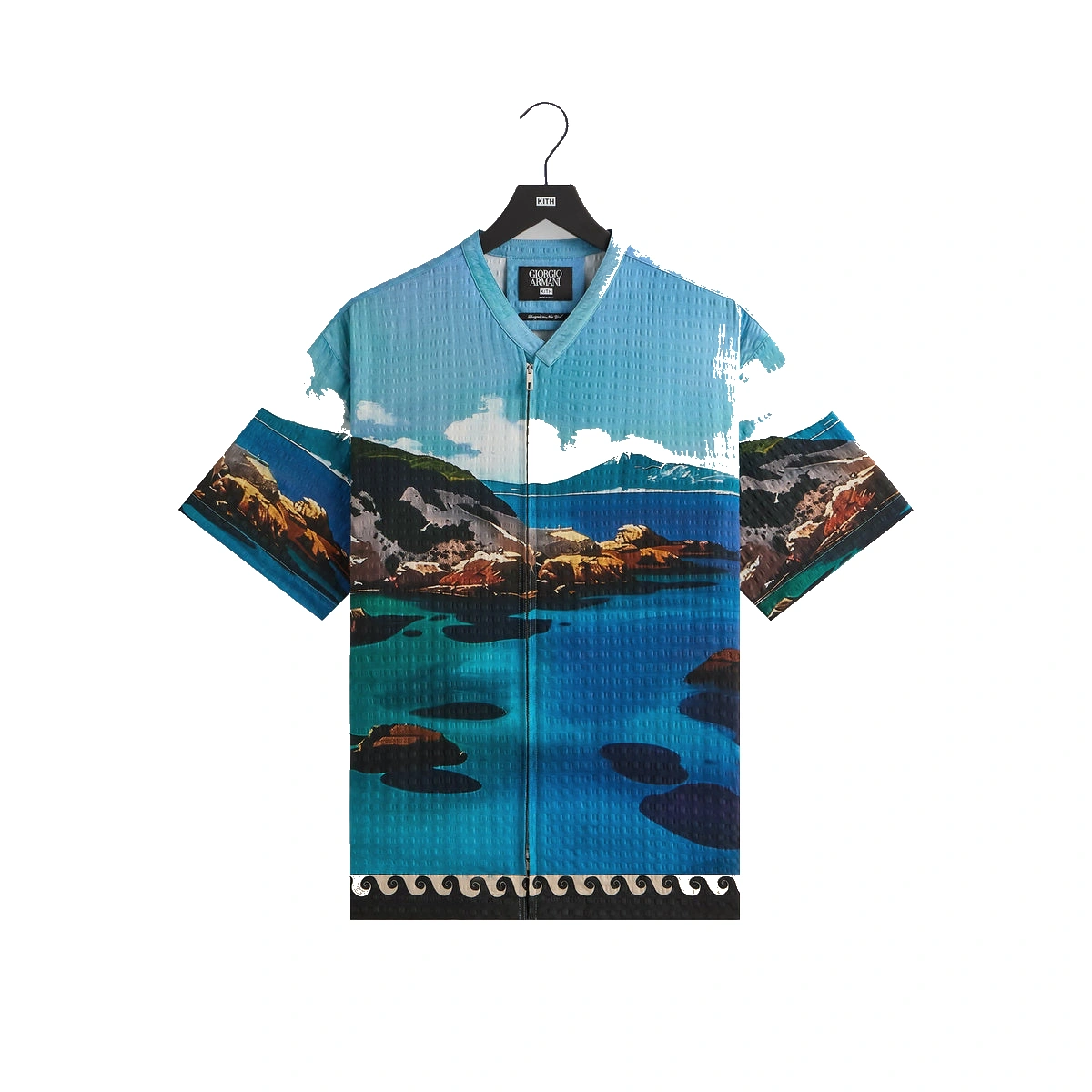 Giorgio Armani & Kith Sardinia Short Sleeve Zip Shirt Multi