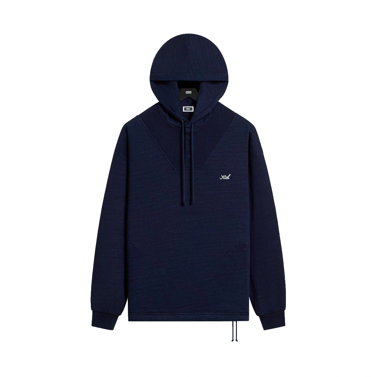 Kith Indigo Fleece Cropped Camden Hoodie Raw Indigo