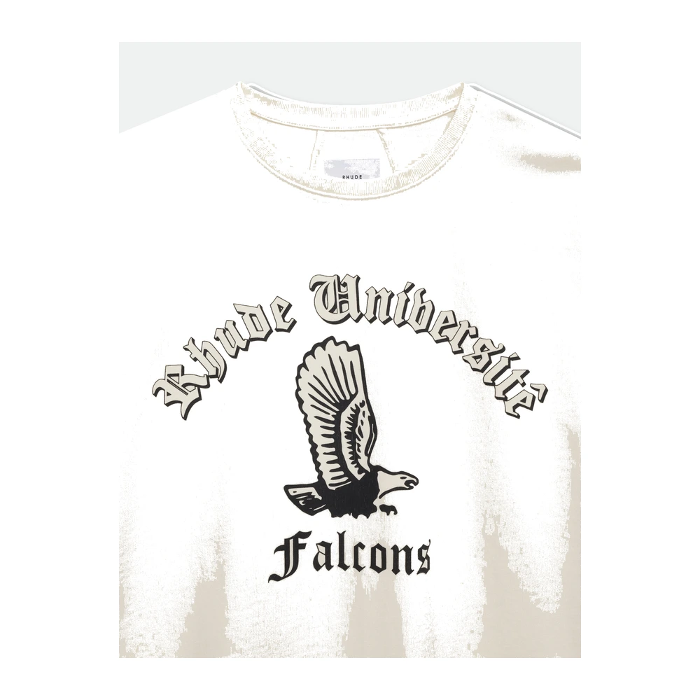 Rhude Collegiate Falcons Tee Vintage White / Black