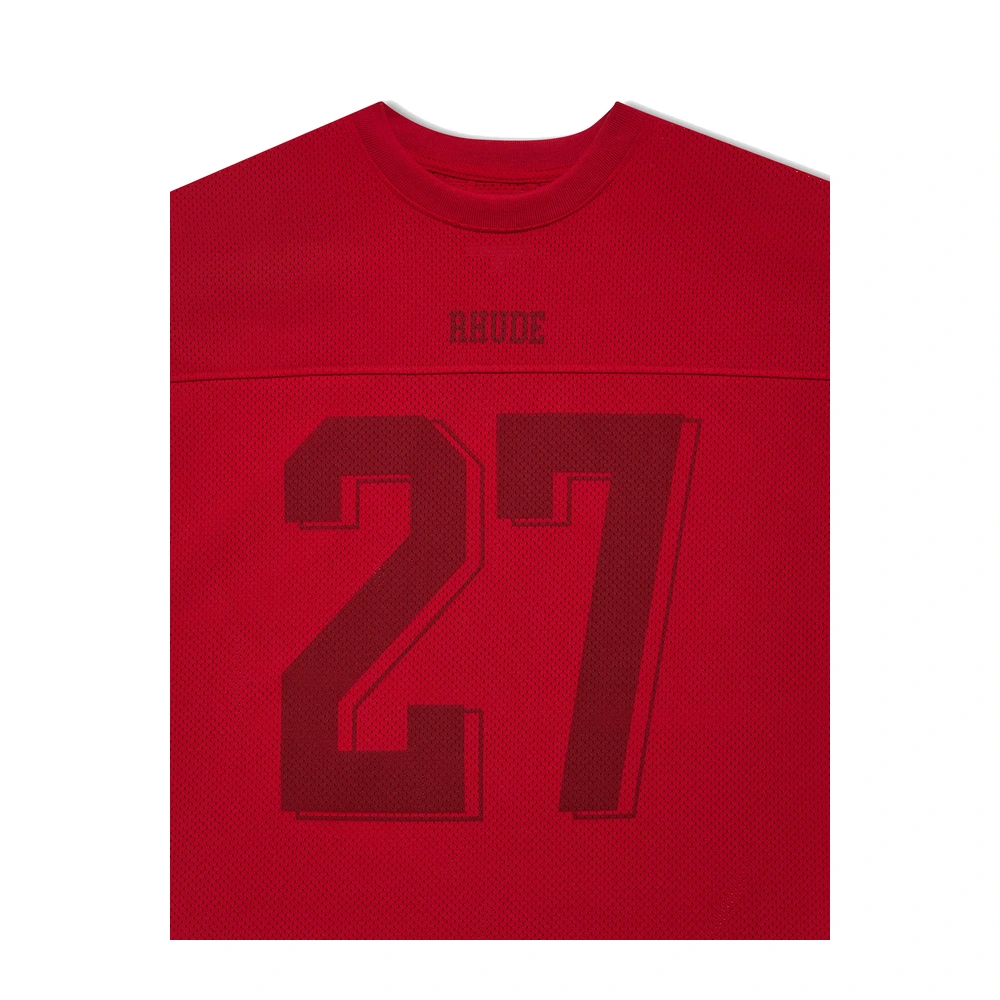 Rhude Lightning Football Jersey Red