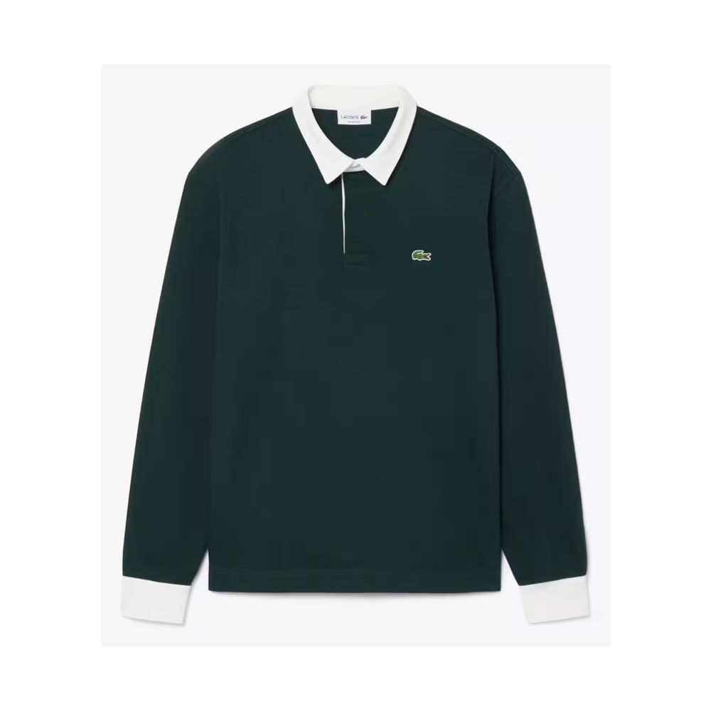 Lacoste Relaxed Fit Jersey Polo Shirt Sinople Green