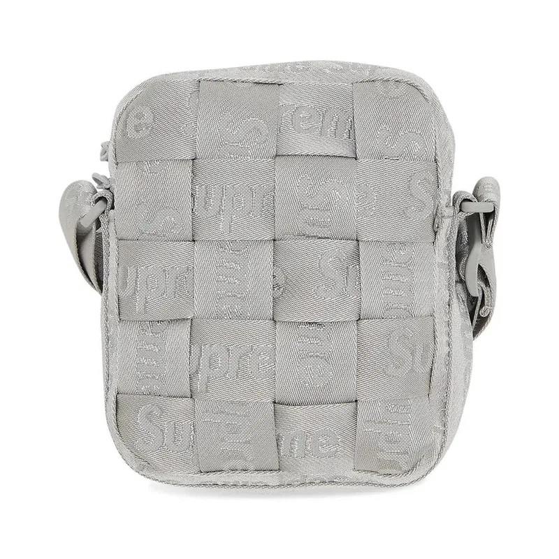 Supreme Woven Shoulder Bag Grey